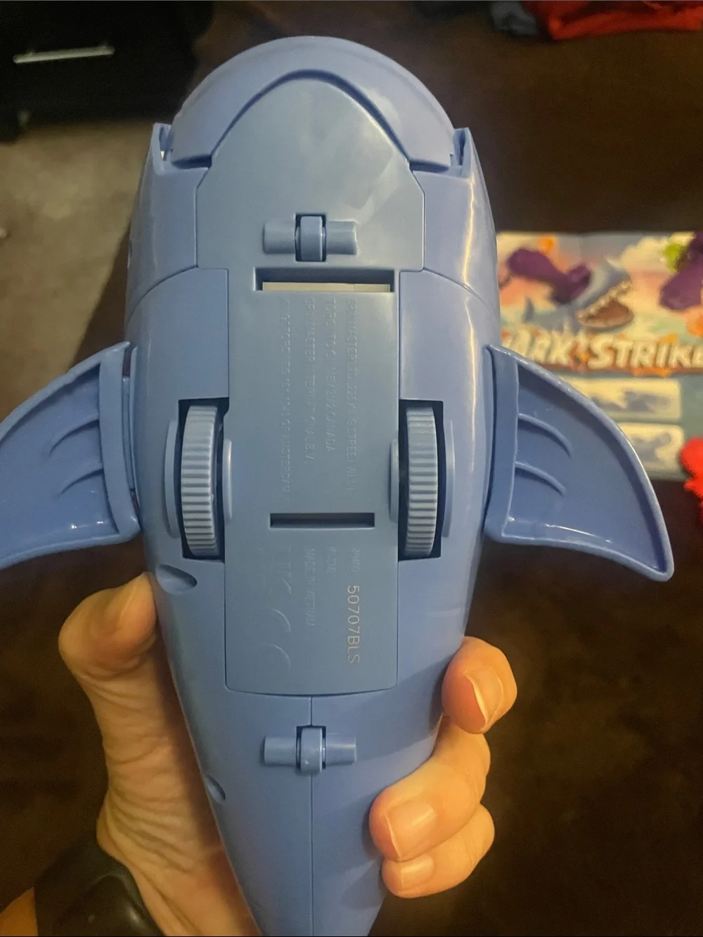 Shark Strike Kids Game – Blue Shark with Colorful Fish Tokens